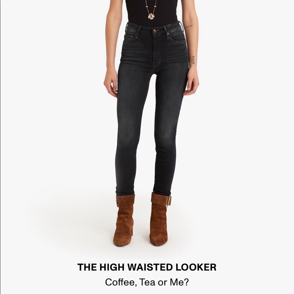 MOTHER high waisted ankle fray